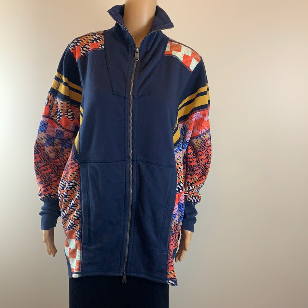 Rare Free People Movement multicolor front zip Jacket/sweatshirt Size XS NWT
